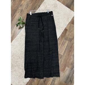 CALIA by Carrie Underwood Size Large Charcoal Marled Wide Leg Pull-On Pants